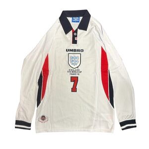 1998 England World Cup home kit. David Beckham Football soccer jersey. New w tag